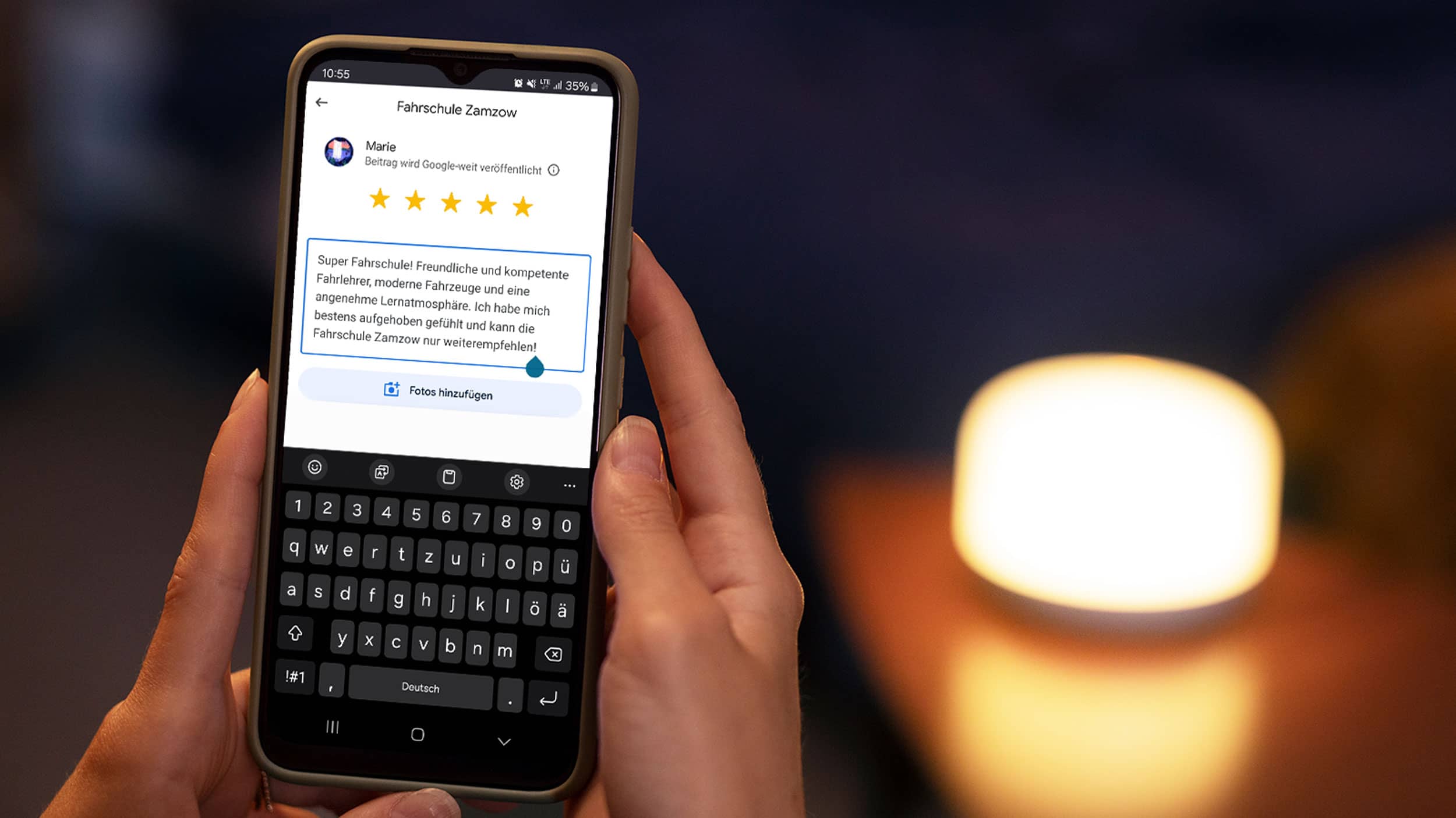 Eine Fahrschülerin aus Neubrandenburg bewertet die für sie beste Fahrschule aus Neubrandenburg.